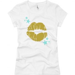 Gold kiss Stars tee