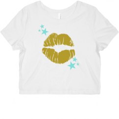 Ladies Slim Fit Crop Top Tee