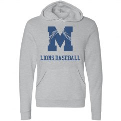 Moore Lions Grey Marble Hoodie with blue