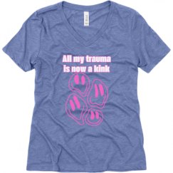 Ladies Relaxed Fit Super Soft Triblend V-Neck Tee