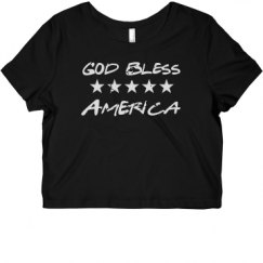 Ladies Slim Fit Crop Top Tee