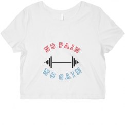 Ladies Slim Fit Crop Top Tee