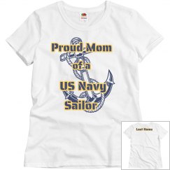 Proud Mom Navy Shirt