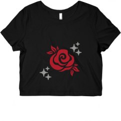 Ladies Slim Fit Crop Top Tee