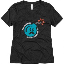 Ladies Relaxed Fit Super Soft Triblend V-Neck Tee