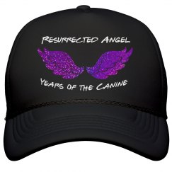 Resurrected Angel Hat w/ Purple Glitter