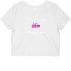 Ladies Slim Fit Crop Top Tee