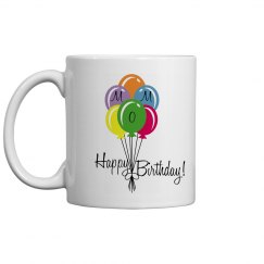 Happy Birthday Mom Coffee Cup/Mug - Colorful Balloons