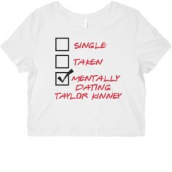 Ladies Slim Fit Crop Top Tee