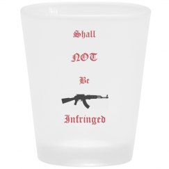 AR15 2nd Amendment Rights Frosted Shot Glass On Sale