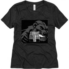 Ladies Relaxed Fit Super Soft Triblend V-Neck Tee