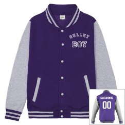 GB Fleece Letterman Varsity Jacket Blue
