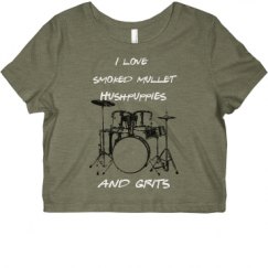 Ladies Slim Fit Crop Top Tee