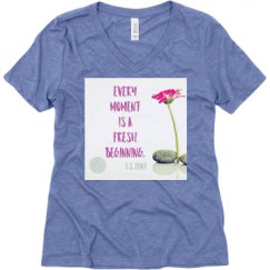 Ladies Relaxed Fit Super Soft Triblend V-Neck Tee