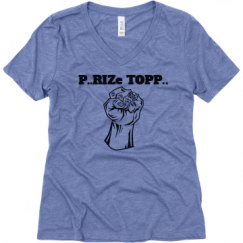 Ladies Relaxed Fit Super Soft Triblend V-Neck Tee