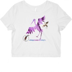 Ladies Slim Fit Crop Top Tee