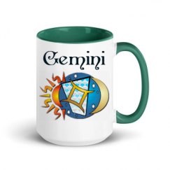 15oz Ceramic Mug with Color Inside