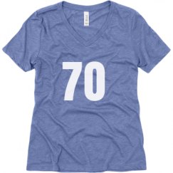 Ladies Relaxed Fit Super Soft Triblend V-Neck Tee