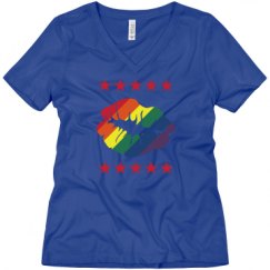 Ladies Relaxed Fit V-Neck Tee