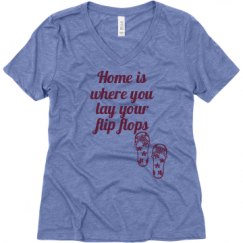 Ladies Relaxed Fit Super Soft Triblend V-Neck Tee