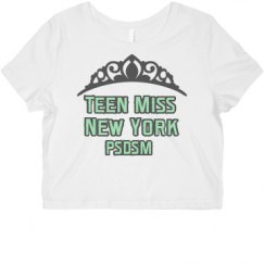 Ladies Slim Fit Crop Top Tee