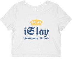 Ladies Slim Fit Crop Top Tee