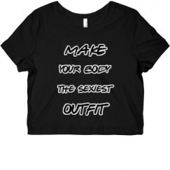 Ladies Slim Fit Crop Top Tee