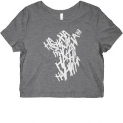 Ladies Slim Fit Crop Top Tee