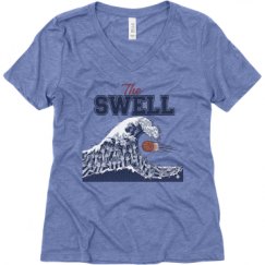 Ladies Relaxed Fit Super Soft Triblend V-Neck Tee