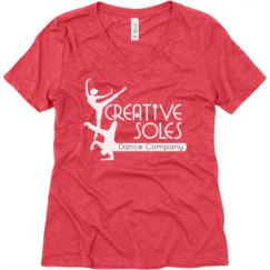 Ladies Relaxed Fit Super Soft Triblend V-Neck Tee