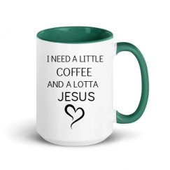 15oz Ceramic Mug with Color Inside