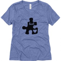 Ladies Relaxed Fit Super Soft Triblend V-Neck Tee