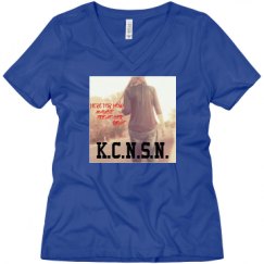 Ladies Relaxed Fit V-Neck Tee