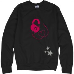 Headphones Stars sweatshirt