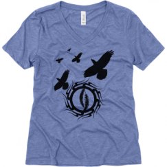 Ladies Relaxed Fit Super Soft Triblend V-Neck Tee