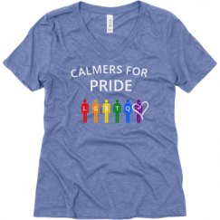 Ladies Relaxed Fit Super Soft Triblend V-Neck Tee