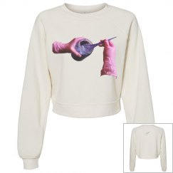 Pink Gloved Hands Purple Goo Lucy LaRue Fleece