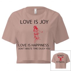 DONDIFITNESS LADIES CROP TEE