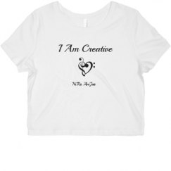 Ladies Slim Fit Crop Top Tee