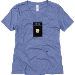 Ladies Relaxed Fit Super Soft Triblend V-Neck Tee