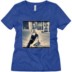 Ladies Relaxed Fit V-Neck Tee