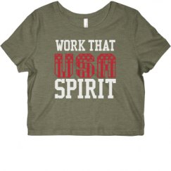 Ladies Slim Fit Crop Top Tee