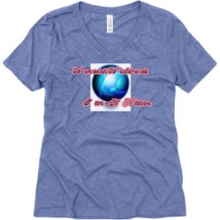 Ladies Relaxed Fit Super Soft Triblend V-Neck Tee