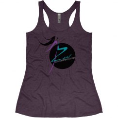 Vintage Purple Super Soft Razor Back Tank with Logo