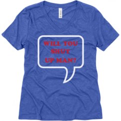 Ladies Relaxed Fit Super Soft Triblend V-Neck Tee