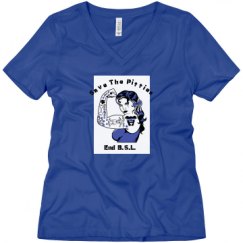 Ladies Relaxed Fit V-Neck Tee