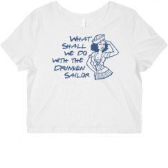 Ladies Slim Fit Crop Top Tee