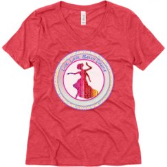 Ladies Relaxed Fit Super Soft Triblend V-Neck Tee