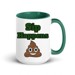 15oz Ceramic Mug with Color Inside