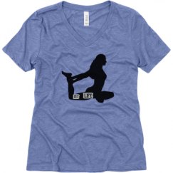 Ladies Relaxed Fit Super Soft Triblend V-Neck Tee